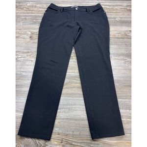 Nike Dri-FIT Golf Pants Womens 12 ~34x30 Black Slim Fit 5-Pocket Stretch #725716